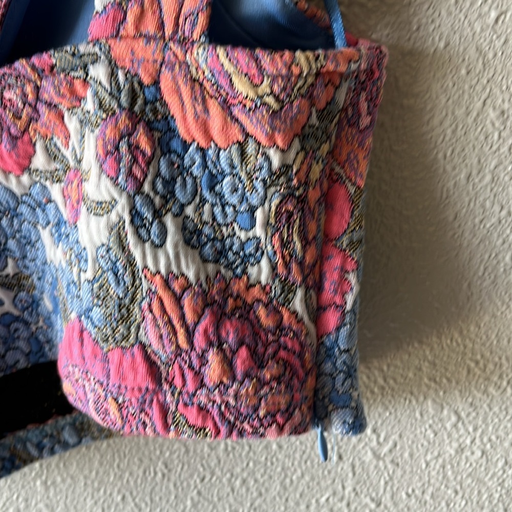 Zara Jacquard Crop Top small - Picture 5 of 7